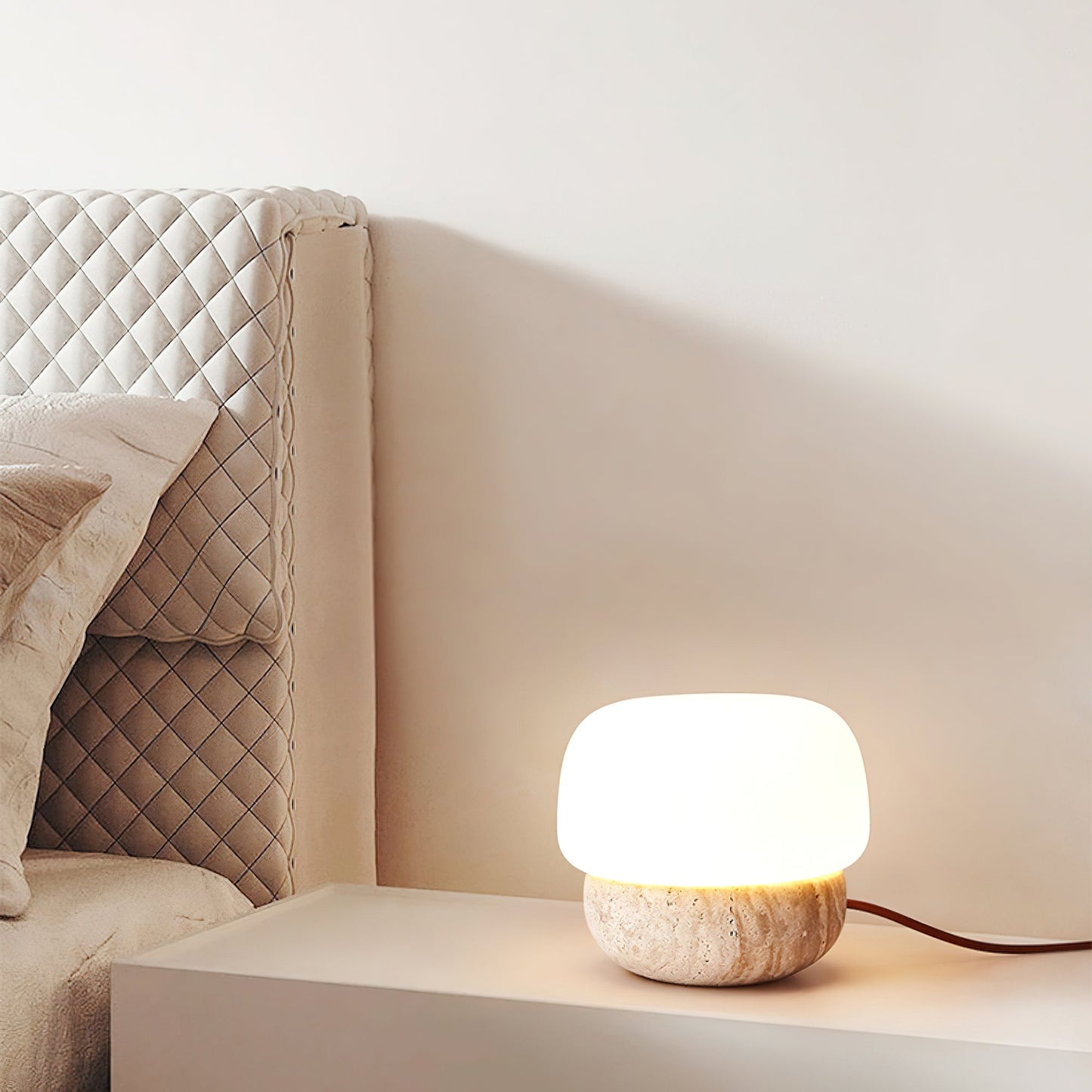 Doudou Table Lamp | Yellow Travertine | 18cm
