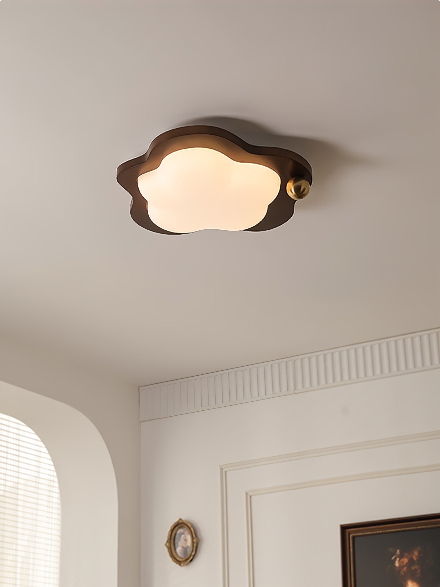 Dreamscape Ceiling Light | Walnut Wood & Acrylic | Cloud, Heart, Star Shapes