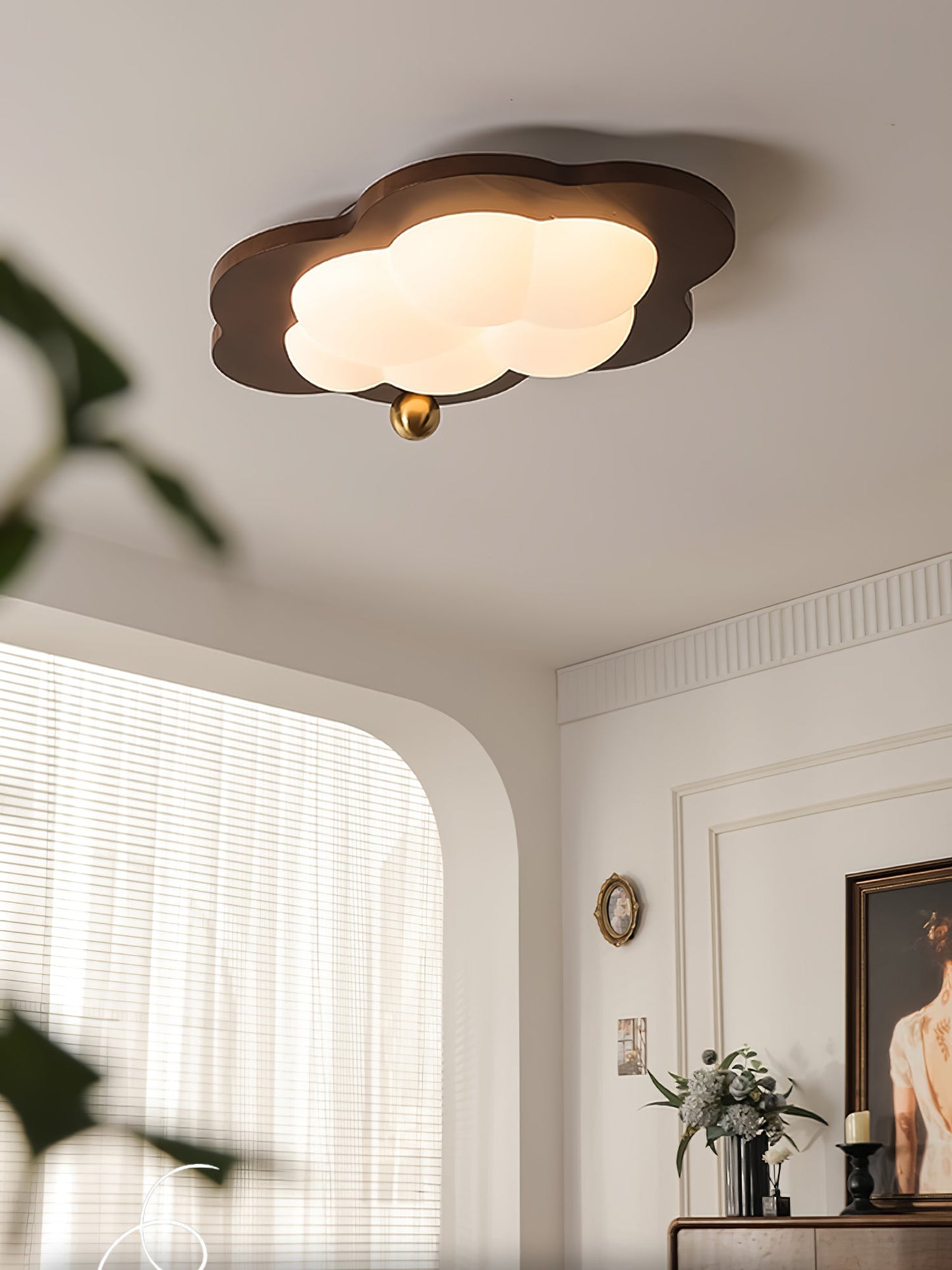 Dreamscape Ceiling Light | Walnut Wood & Acrylic | Cloud, Heart, Star Shapes