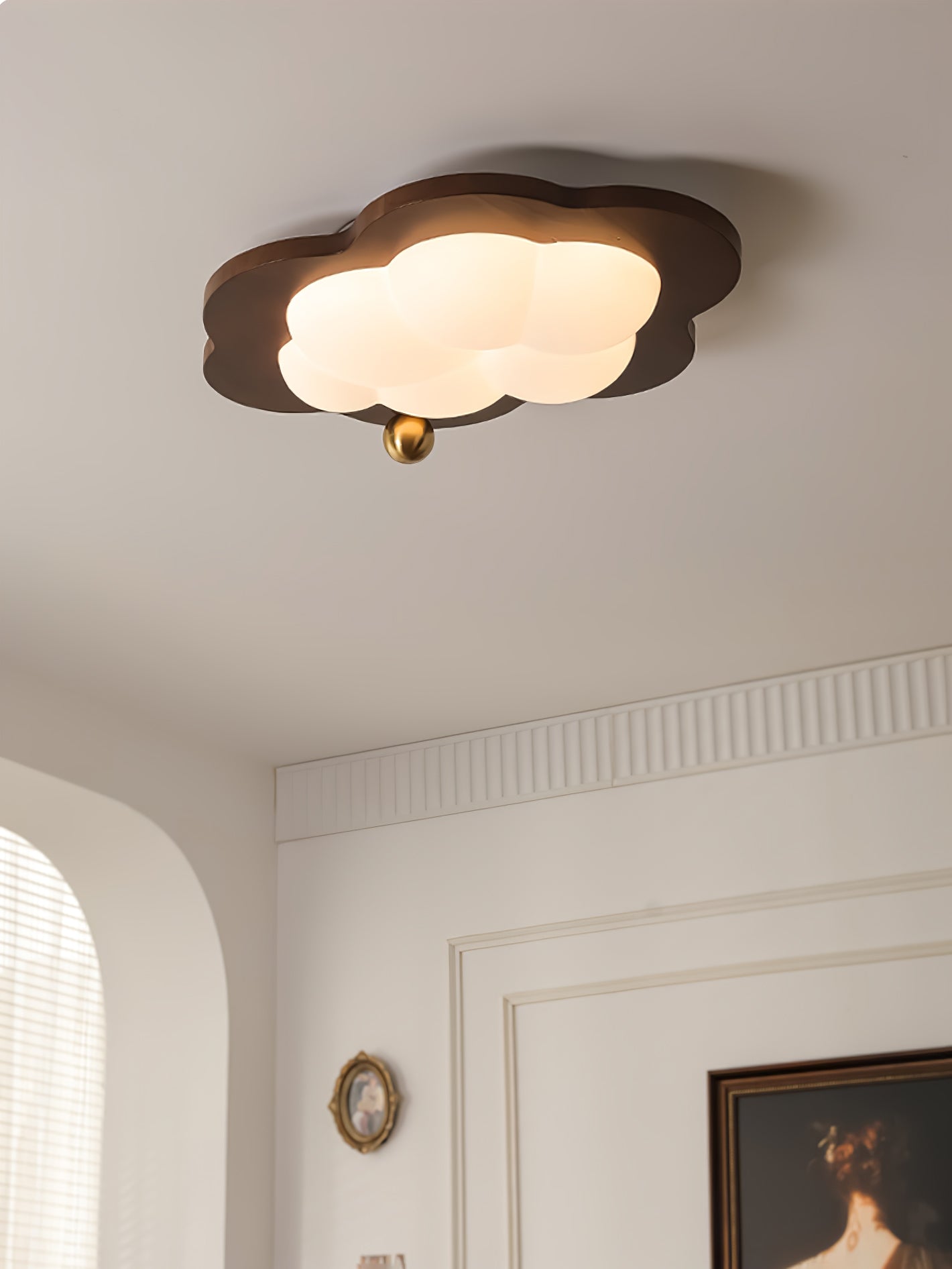 Dreamscape Ceiling Light | Walnut Wood & Acrylic | Cloud, Heart, Star Shapes