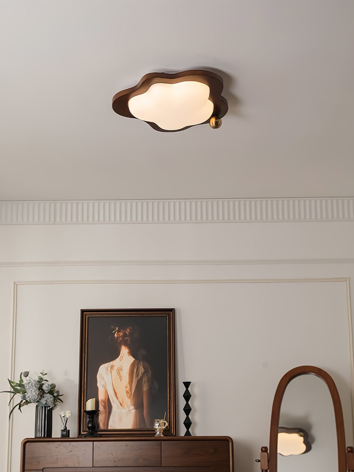 Dreamscape Ceiling Light | Walnut Wood & Acrylic | Cloud, Heart, Star Shapes