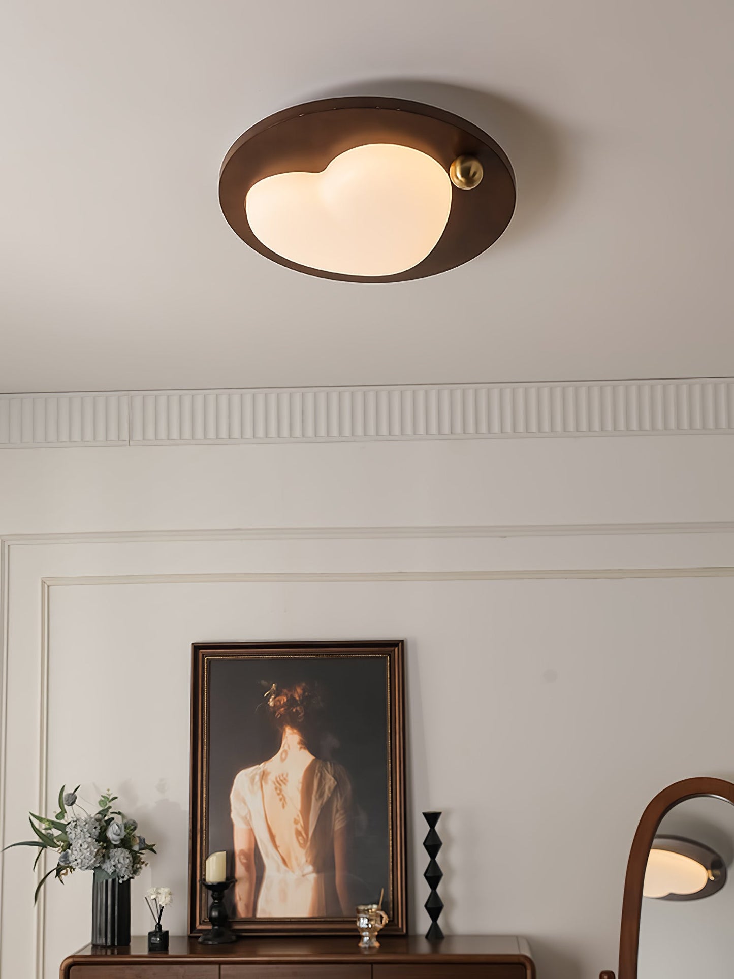 Dreamscape Ceiling Light | Walnut Wood & Acrylic | Cloud, Heart, Star Shapes