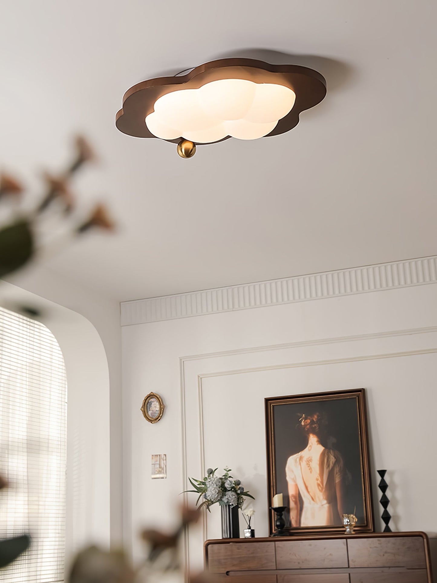 Dreamscape Ceiling Light | Walnut Wood & Acrylic | Cloud, Heart, Star Shapes