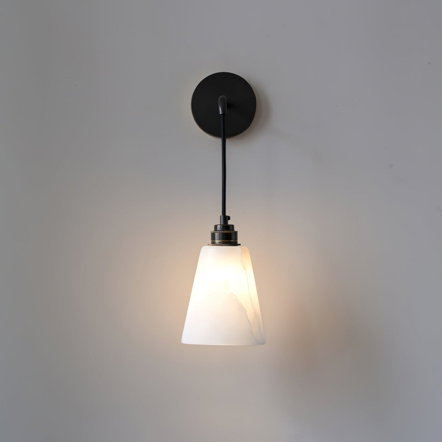 Droplet Wall Lamp | Alabaster & Metal | White, Gold or Black