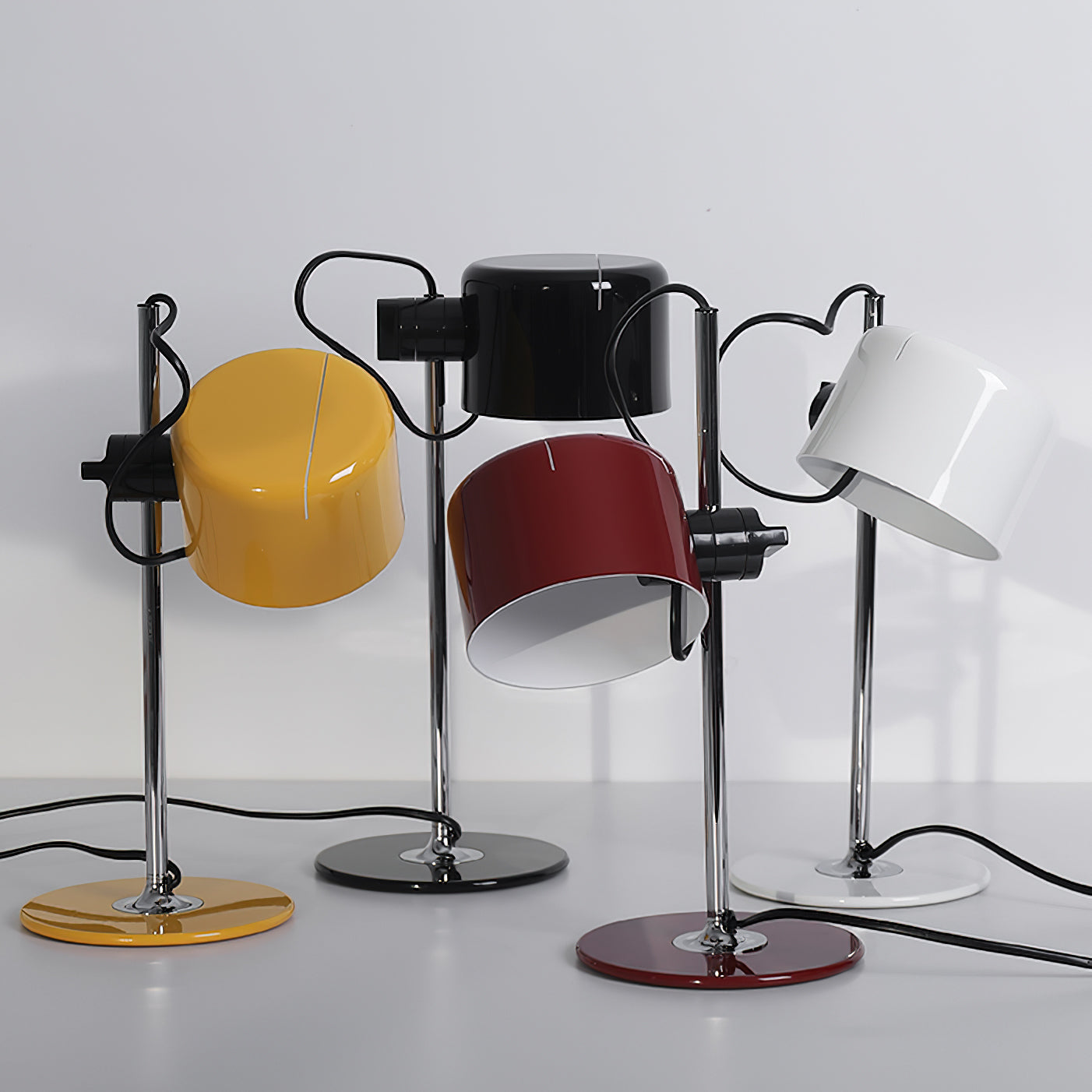 Drova Table Lamp | Chrome Adjustable Shade | Modern Design