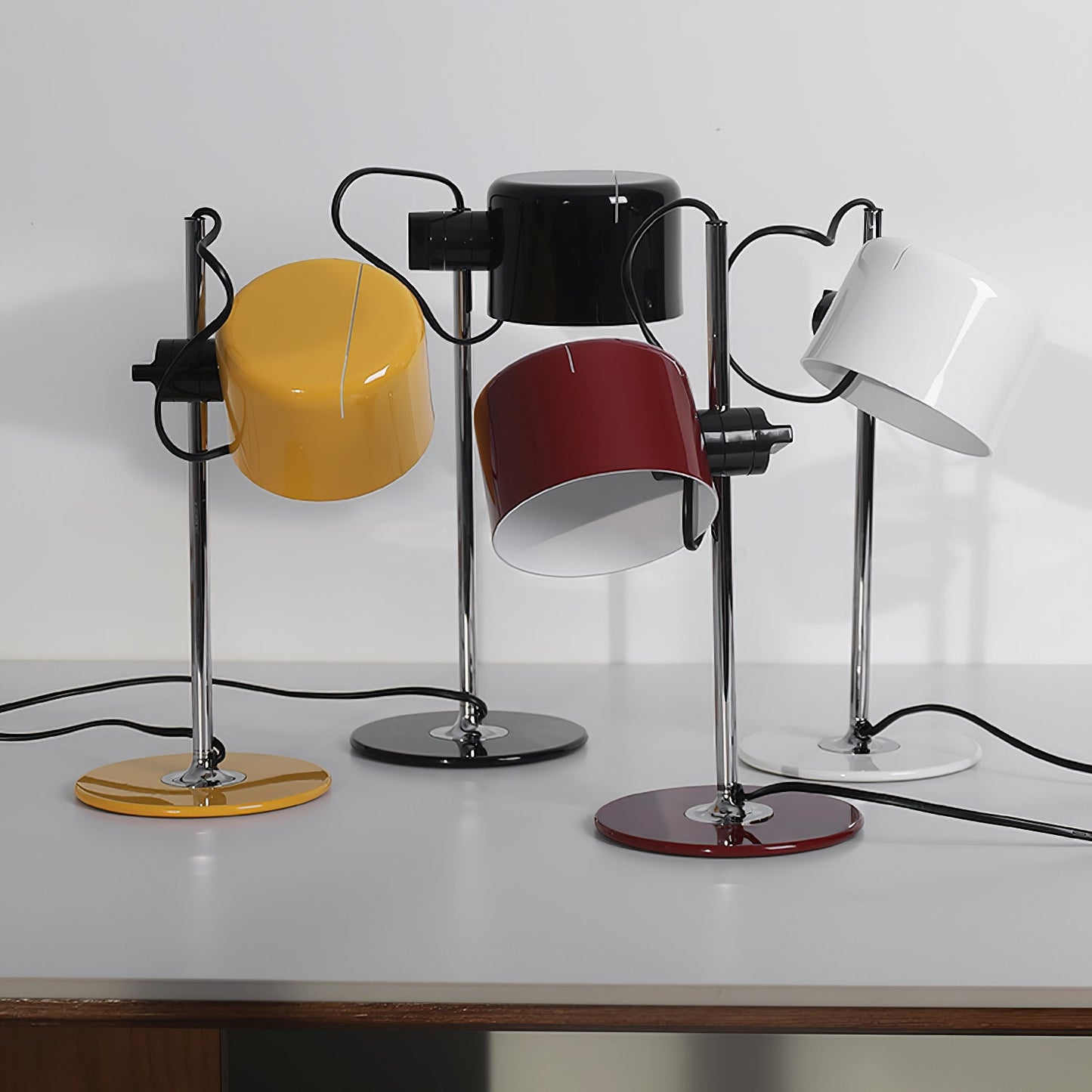 Drova Table Lamp | Chrome Adjustable Shade | Modern Design