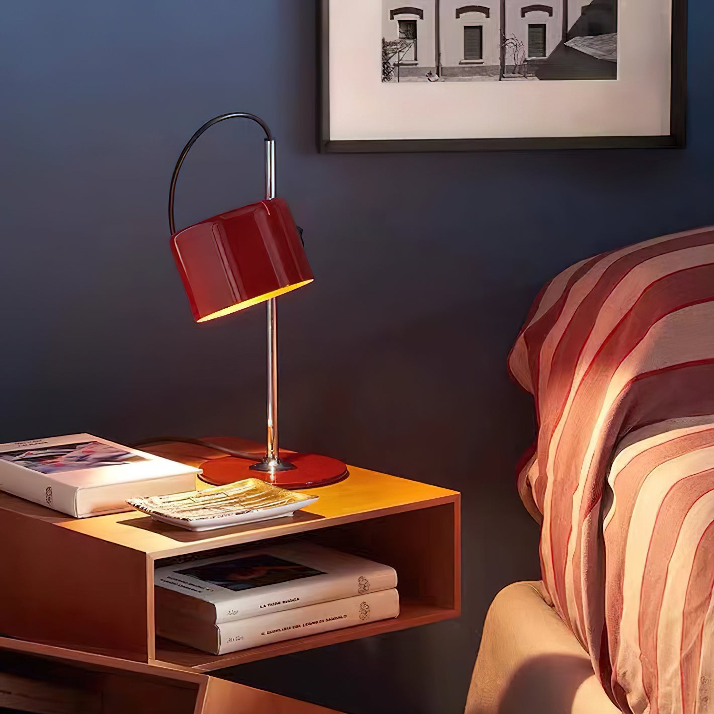 Drova Table Lamp | Chrome Adjustable Shade | Modern Design