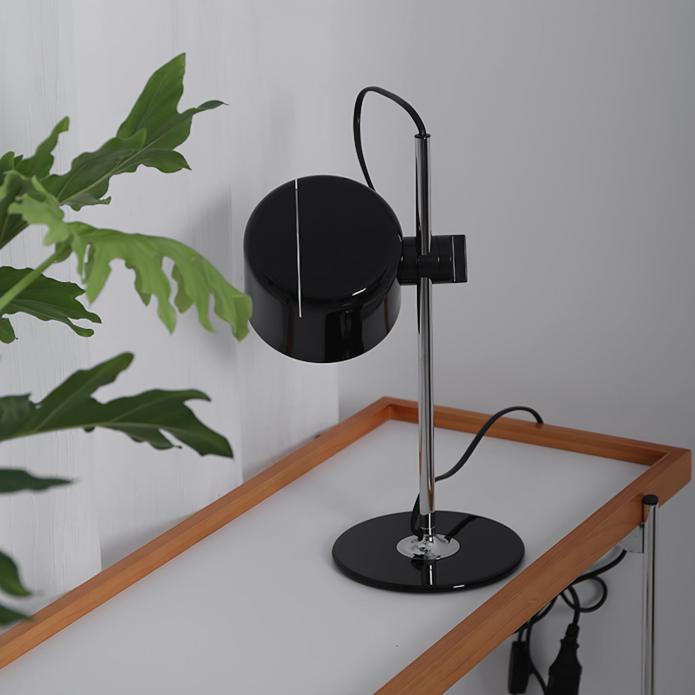 Drova Table Lamp | Chrome Adjustable Shade | Modern Design