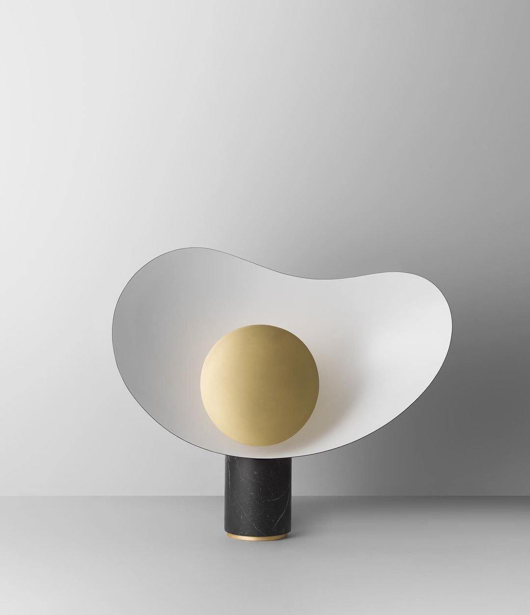 Earth to Sky Table Lamp | Metal & Marble | Black