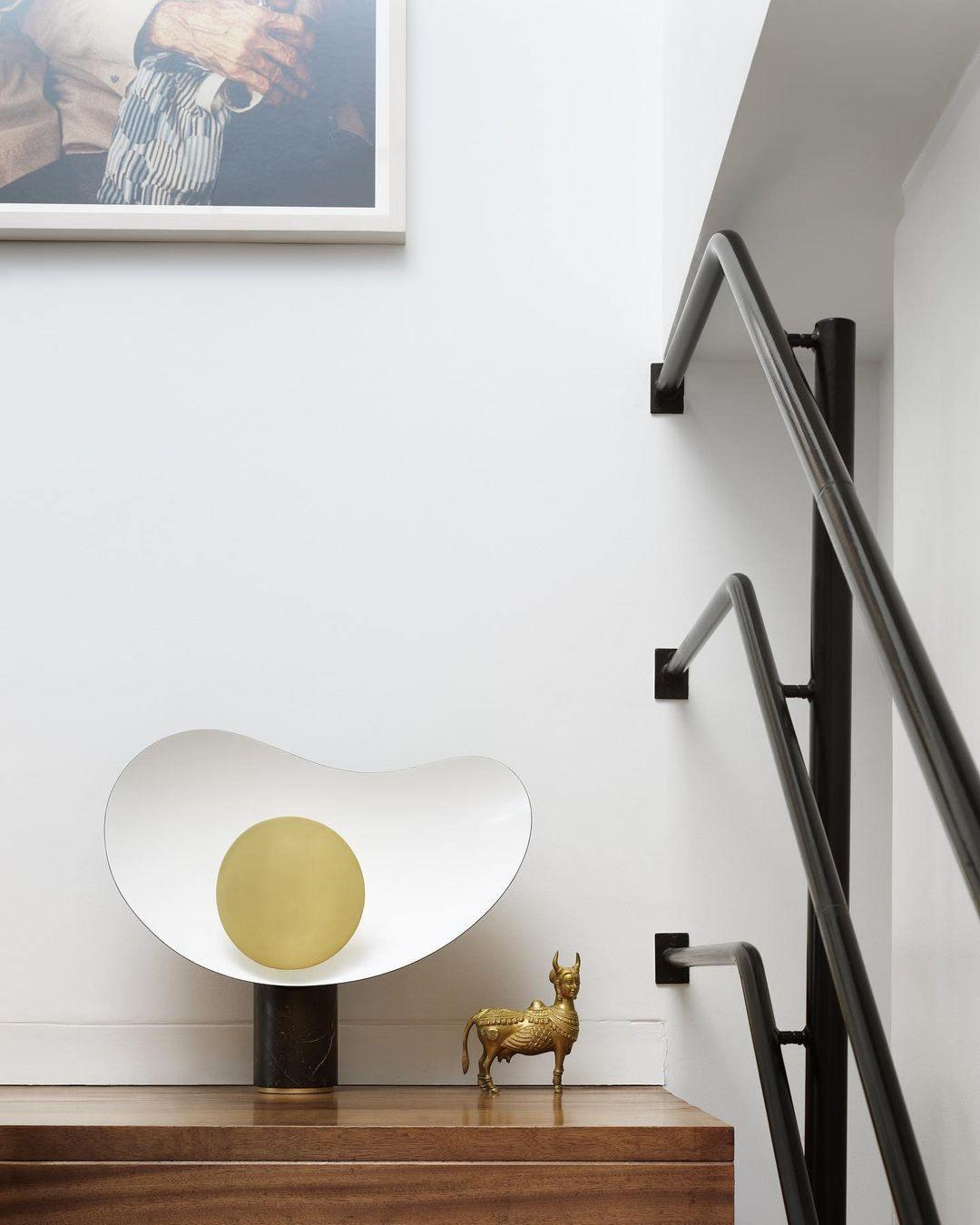 Earth to Sky Table Lamp | Metal & Marble | Black