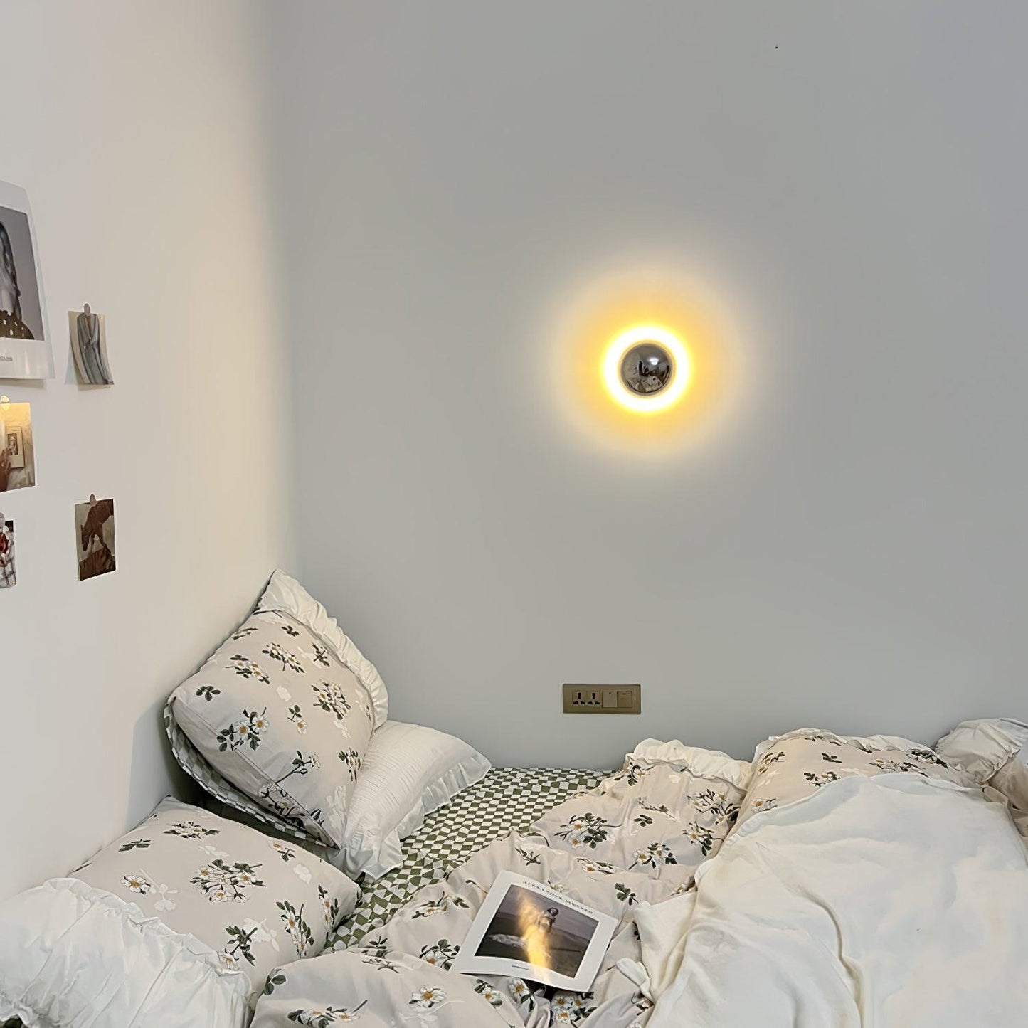 Aurum Sphere Wall Sconce | Glossy Gold Metal | Set of 2