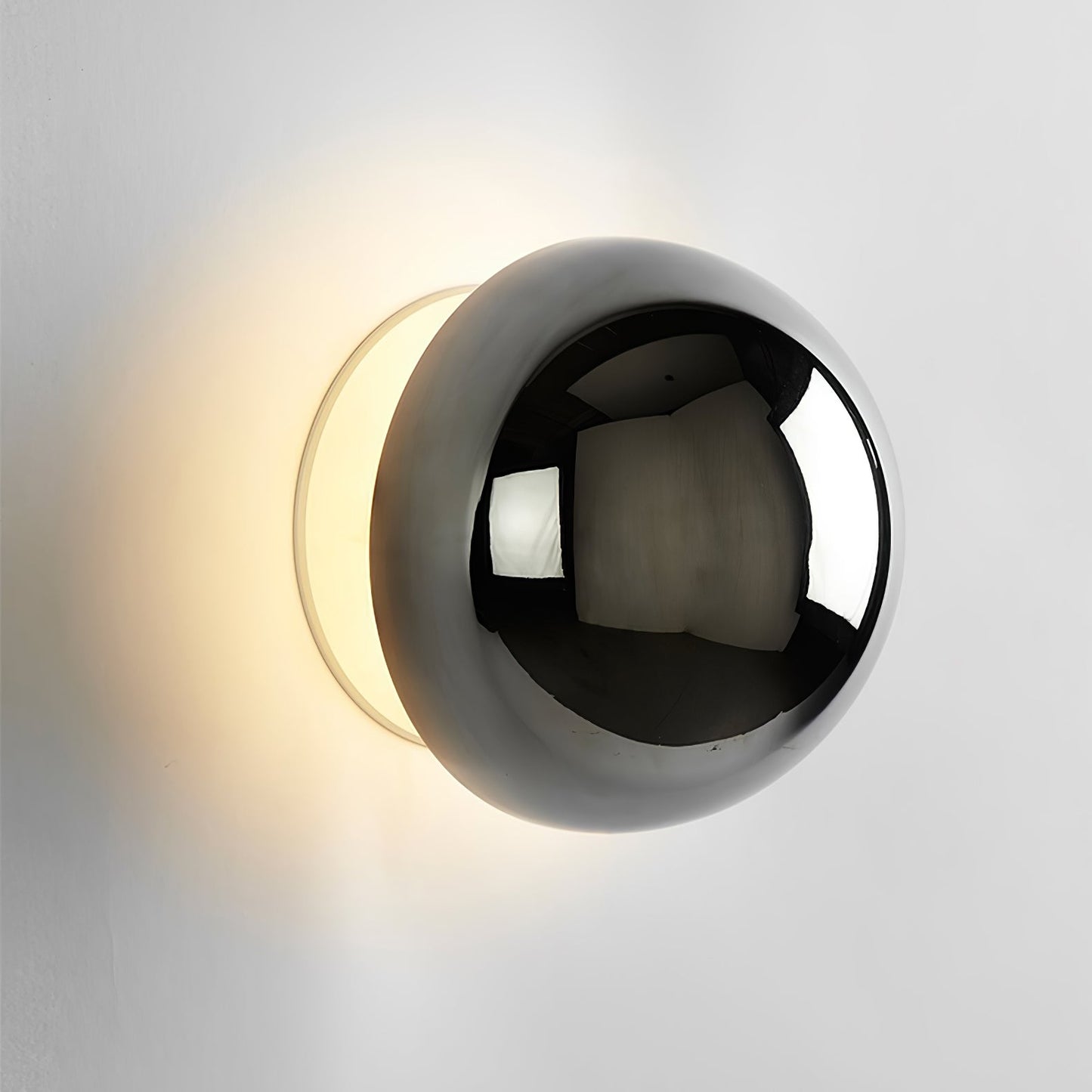 Aurum Sphere Wall Sconce | Glossy Gold Metal | Set of 2