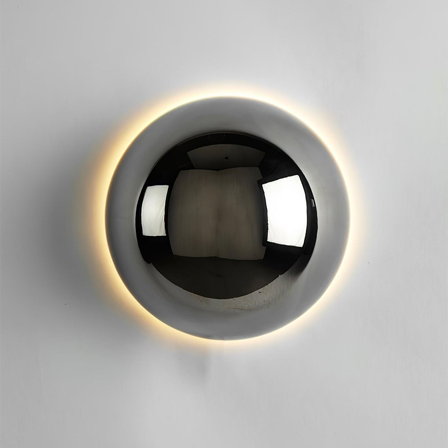 Aurum Sphere Wall Sconce | Glossy Gold Metal | Set of 2