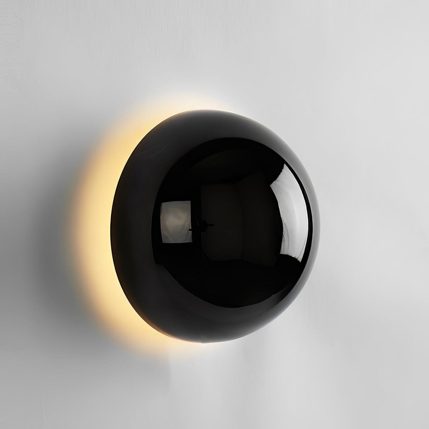 Aurum Sphere Wall Sconce | Glossy Gold Metal | Set of 2