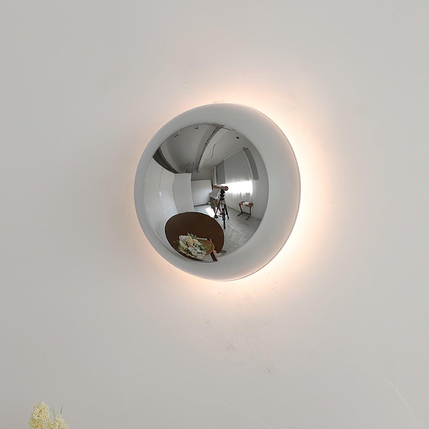 Aurum Sphere Wall Sconce | Glossy Gold Metal | Set of 2