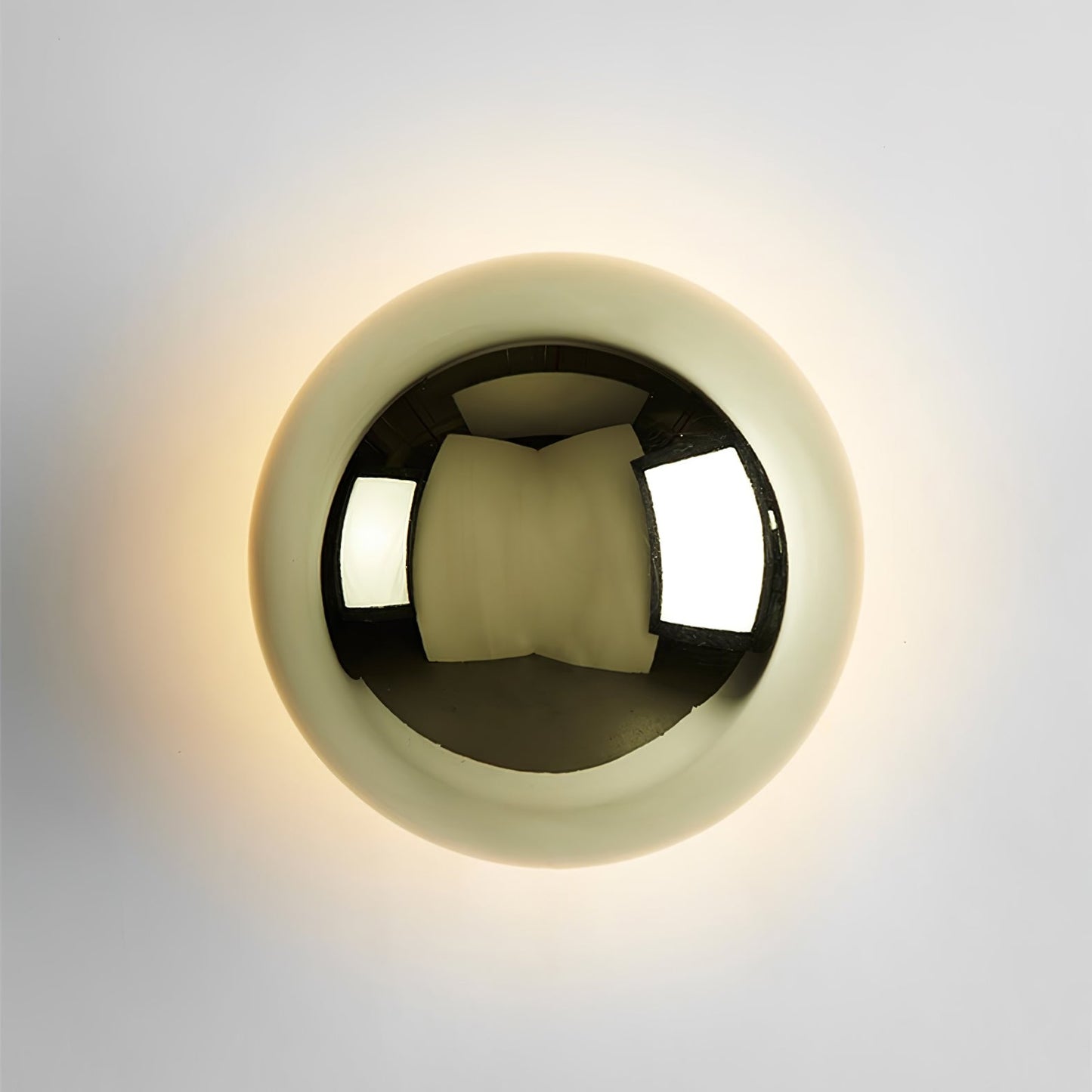 Aurum Sphere Wall Sconce | Glossy Gold Metal | Set of 2