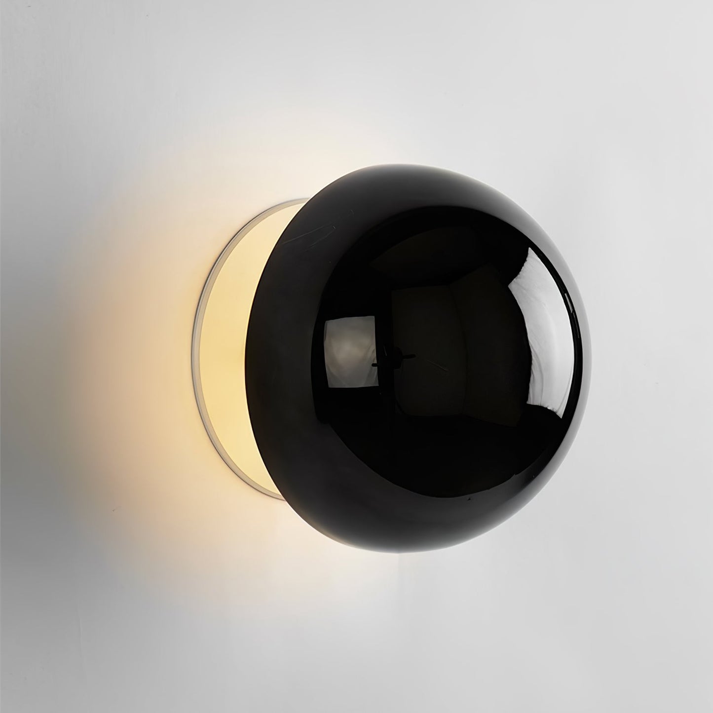 Aurum Sphere Wall Sconce | Glossy Gold Metal | Set of 2