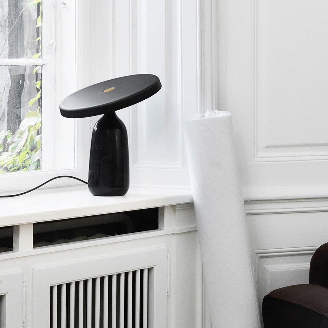Eddy Table Lamp | Steel & Marble | Black, Grey, White