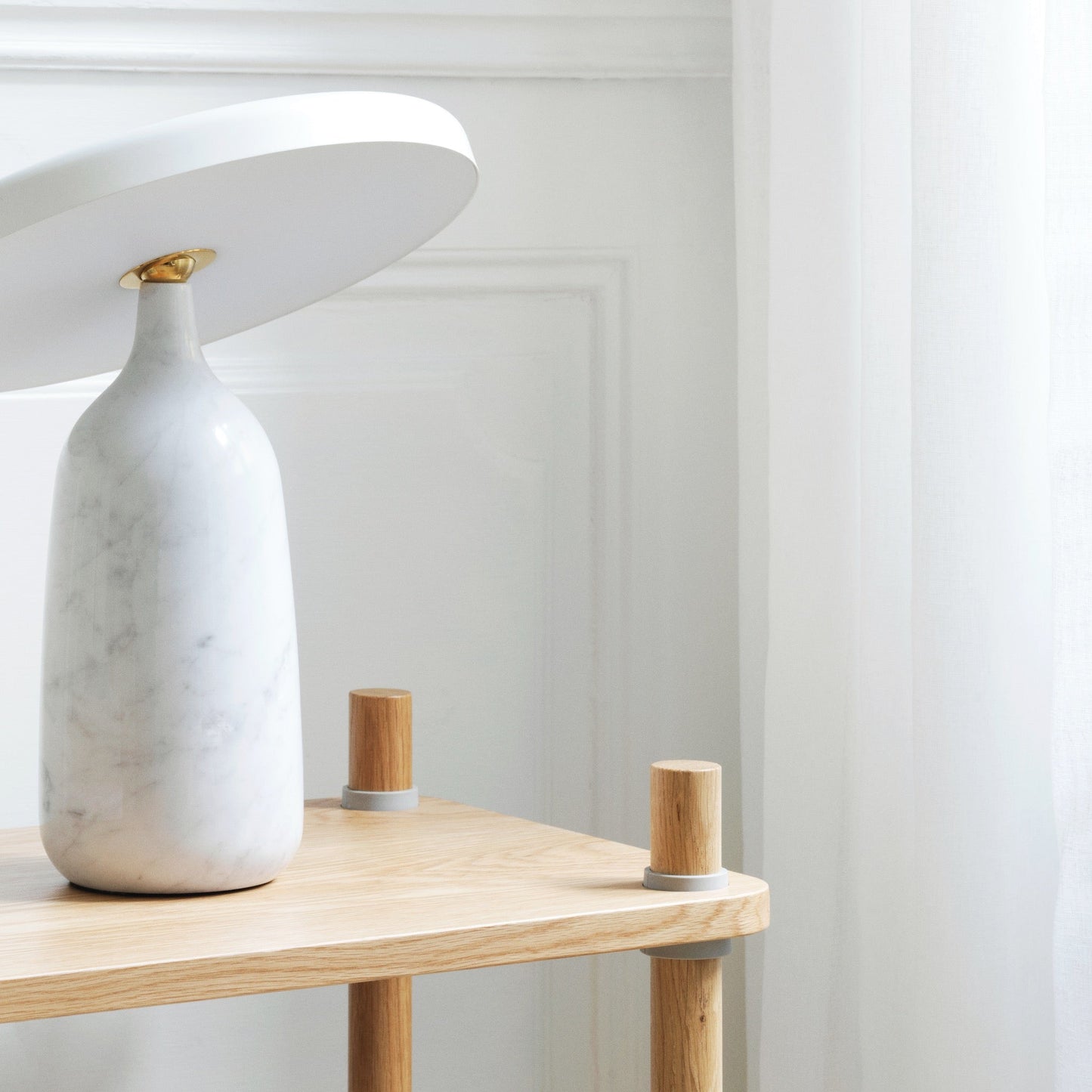 Eddy Table Lamp | Steel & Marble | Black, Grey, White