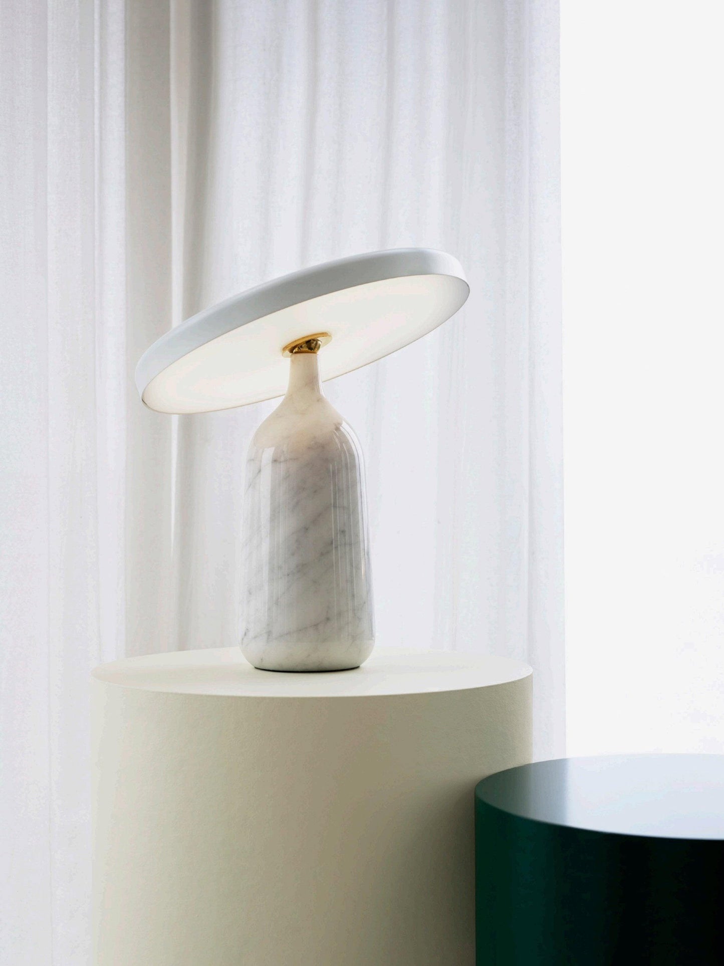 Eddy Table Lamp | Steel & Marble | Black, Grey, White