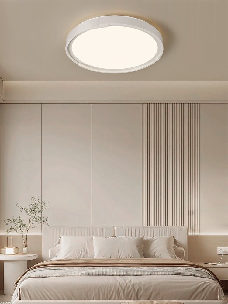 Edge Minimalist Ceiling Light | Metal & PVC | Black or White