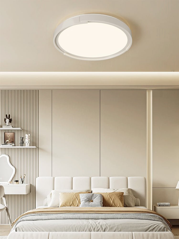 Edge Minimalist Ceiling Light | Metal & PVC | Black or White