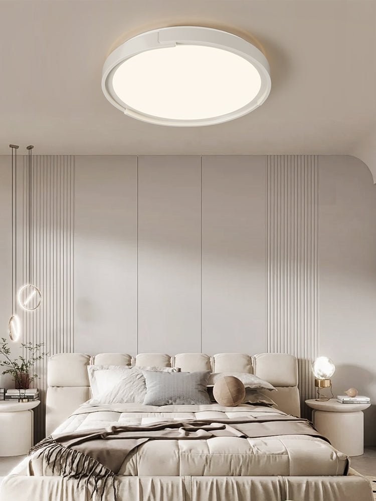 Edge Minimalist Ceiling Light | Metal & PVC | Black or White