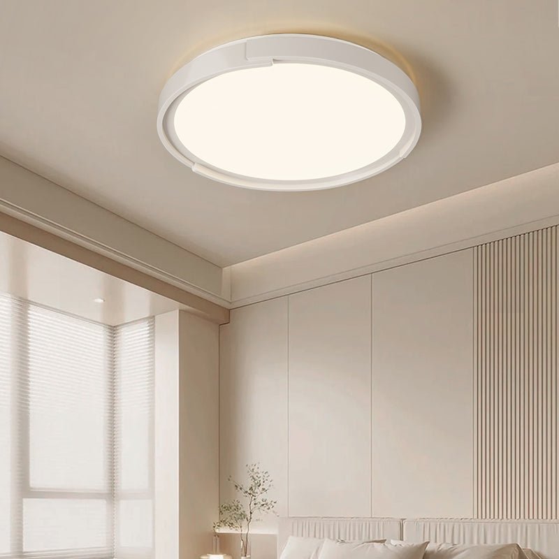 Edge Minimalist Ceiling Light | Metal & PVC | Black or White