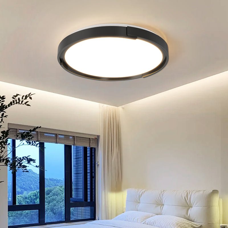 Edge Minimalist Ceiling Light | Metal & PVC | Black or White