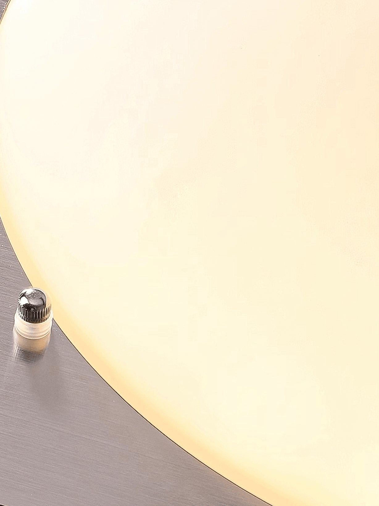Edged Glass Ceiling Lamp | Stainless Steel | White Shade