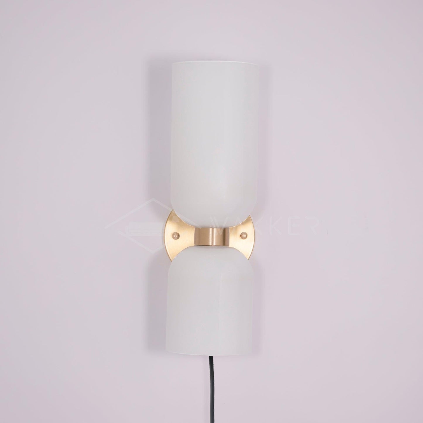 Edie Plug-In Wall Lamp | Brass & Glass | Opal, Smoke Grey, Blue Shades