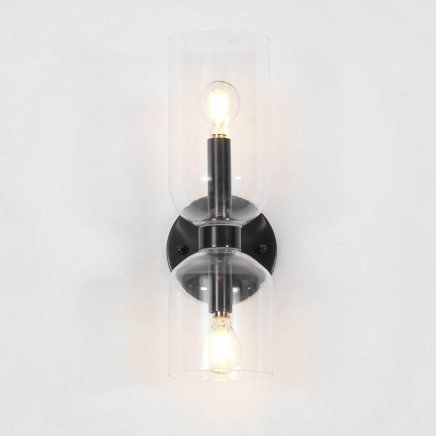 Edie Plug-In Wall Lamp | Brass & Glass | Opal, Smoke Grey, Blue Shades