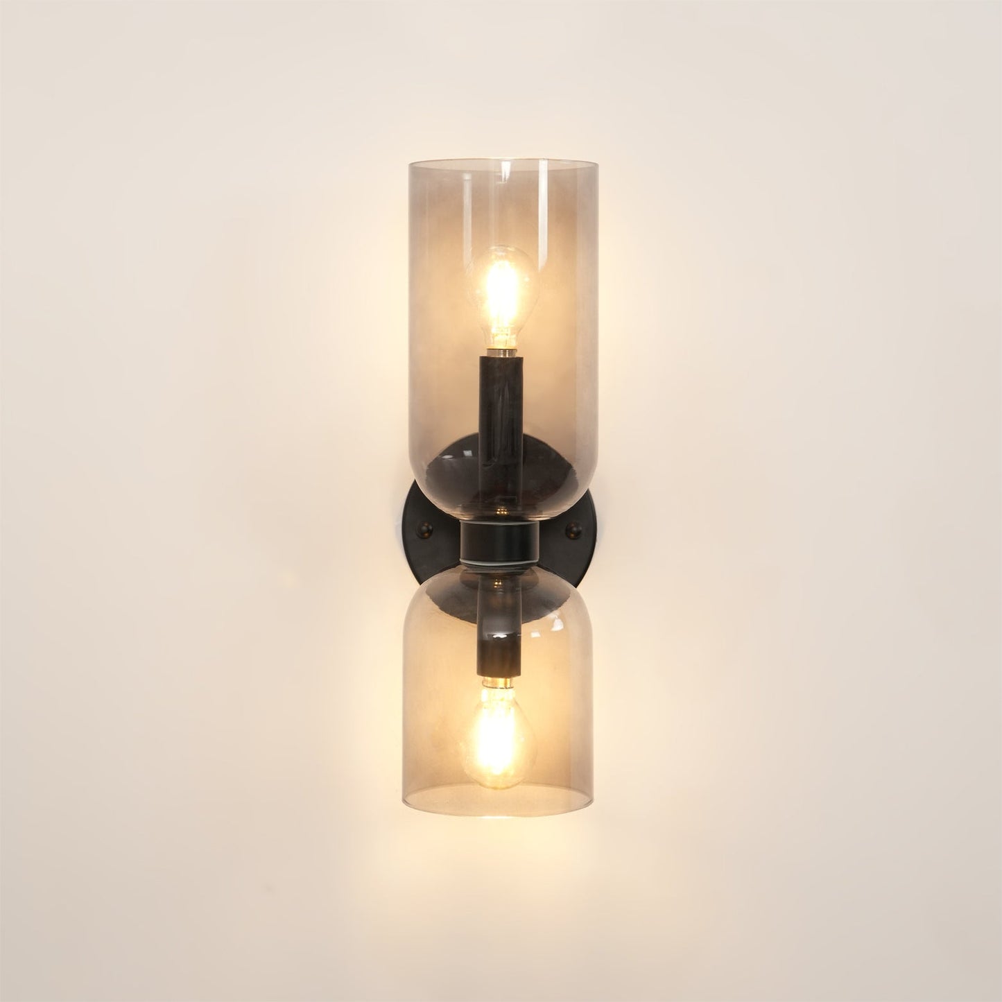 Edie Plug-In Wall Lamp | Brass & Glass | Opal, Smoke Grey, Blue Shades