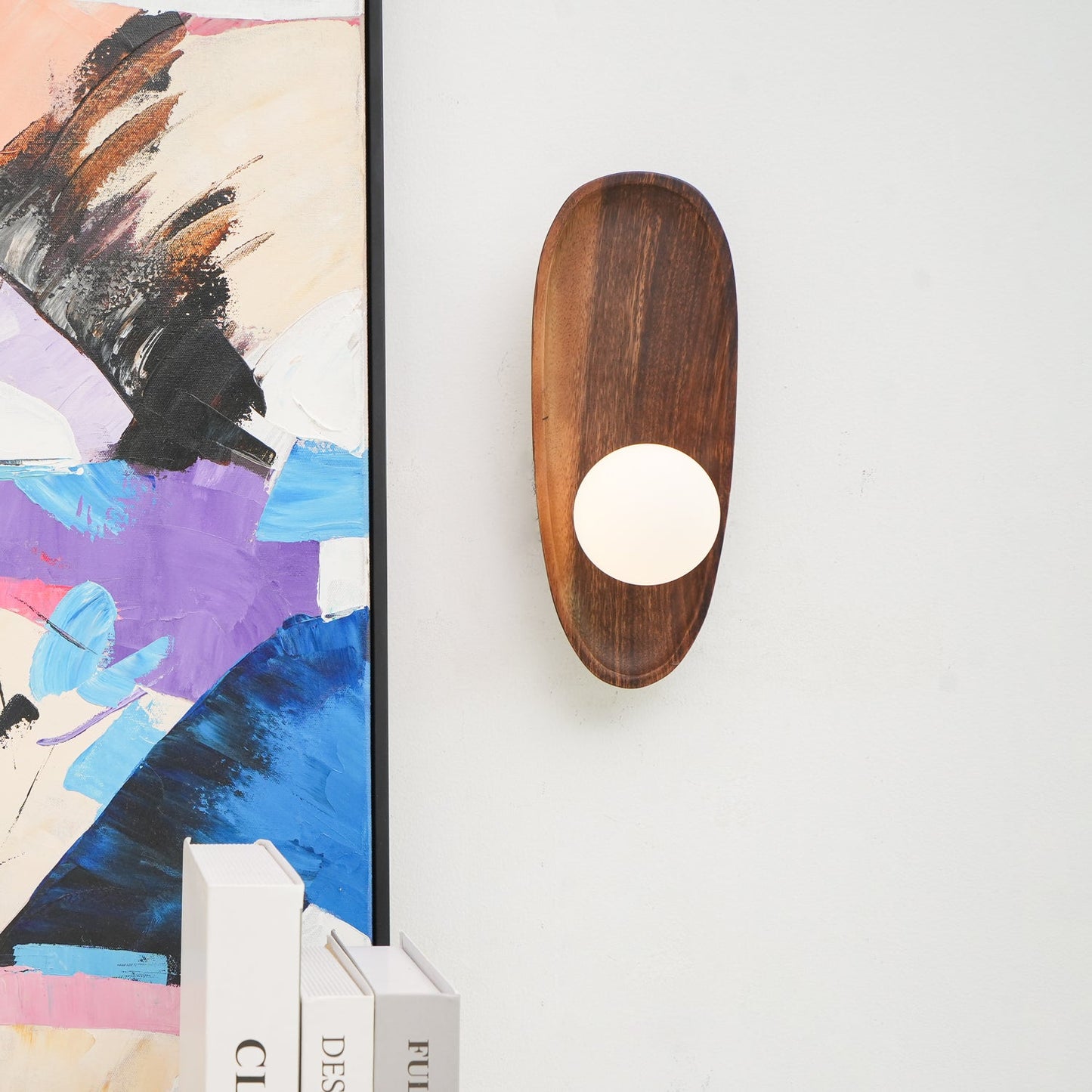 Eivor Wall Lamp | Handmade Wood & Glass | Set of 2