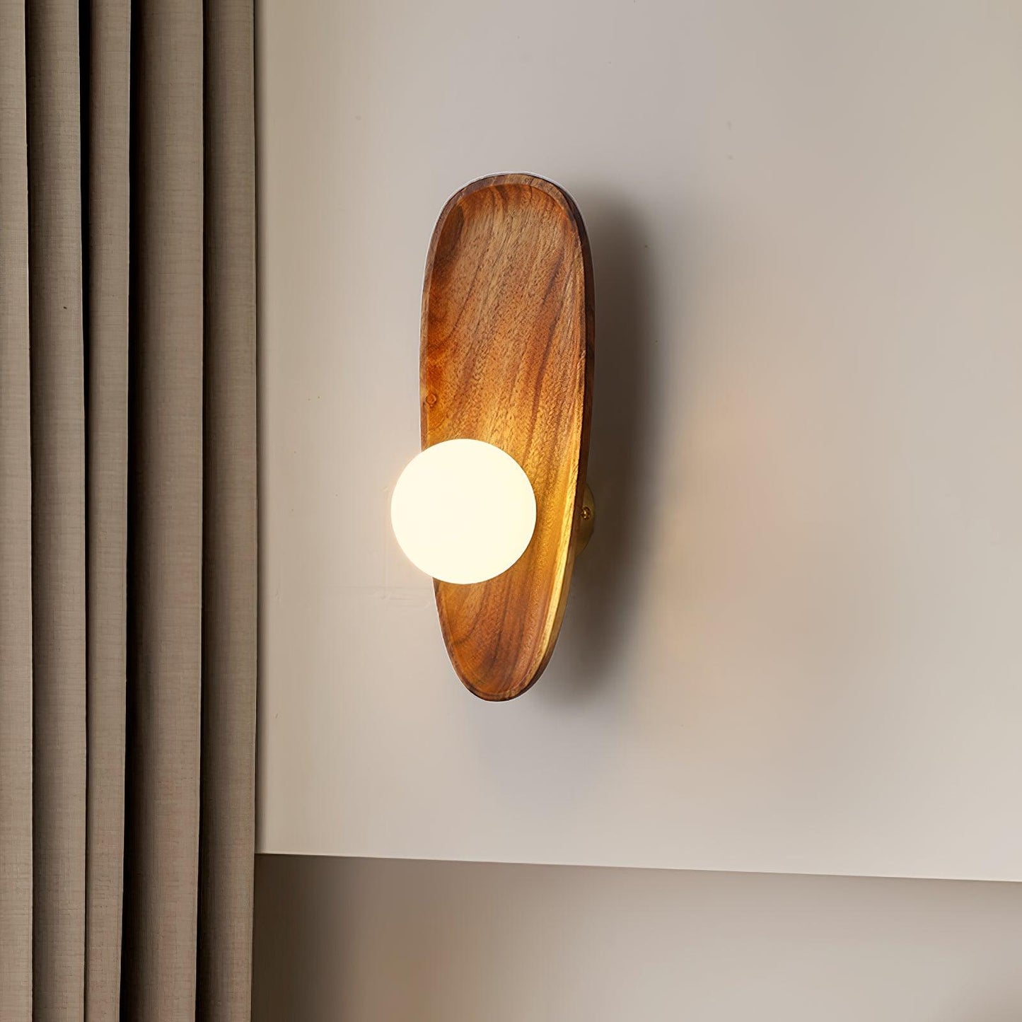 Eivor Wall Lamp | Handmade Wood & Glass | Set of 2