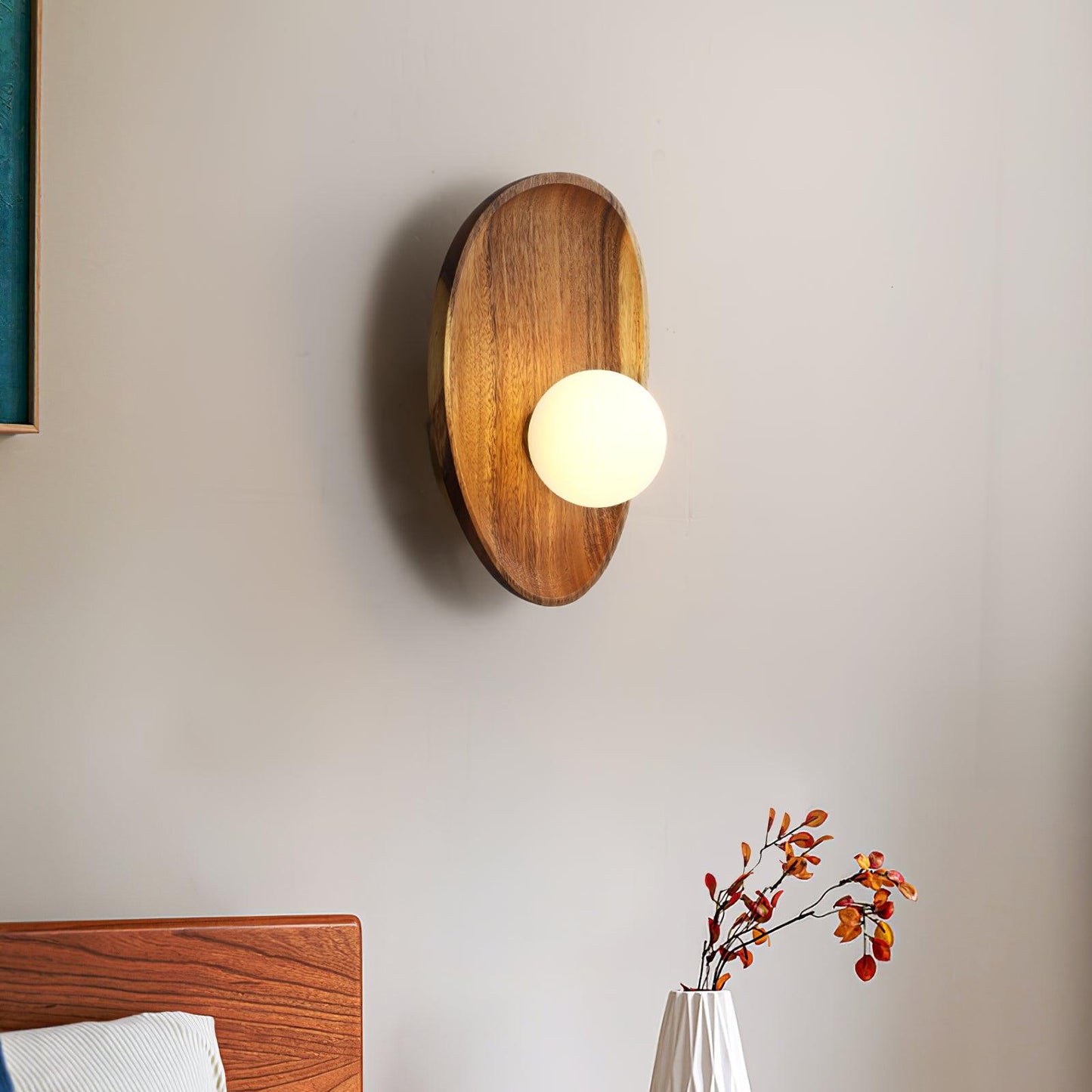 Eivor Wall Lamp | Handmade Wood & Glass | Set of 2