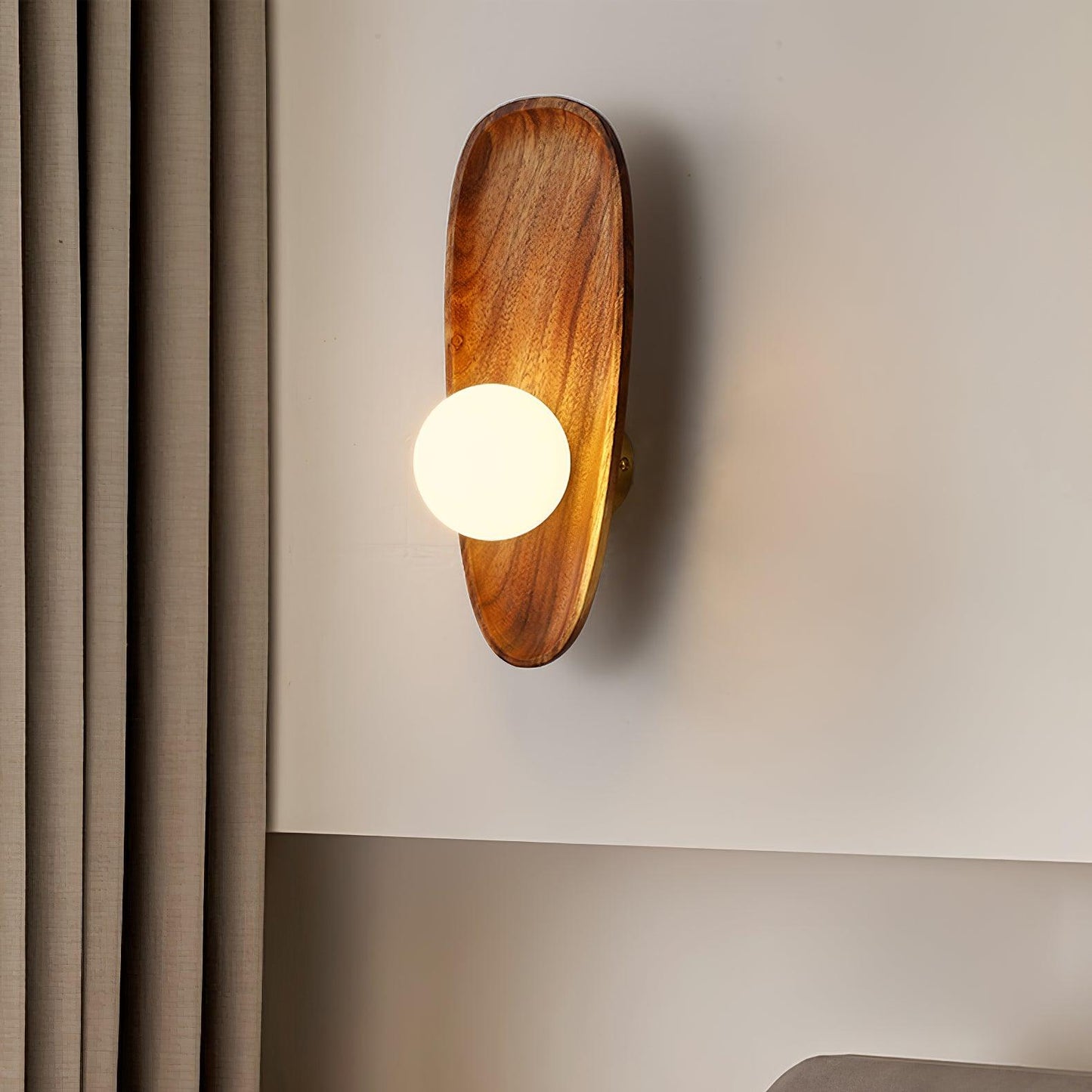Eivor Wall Lamp | Handmade Wood & Glass | Set of 2