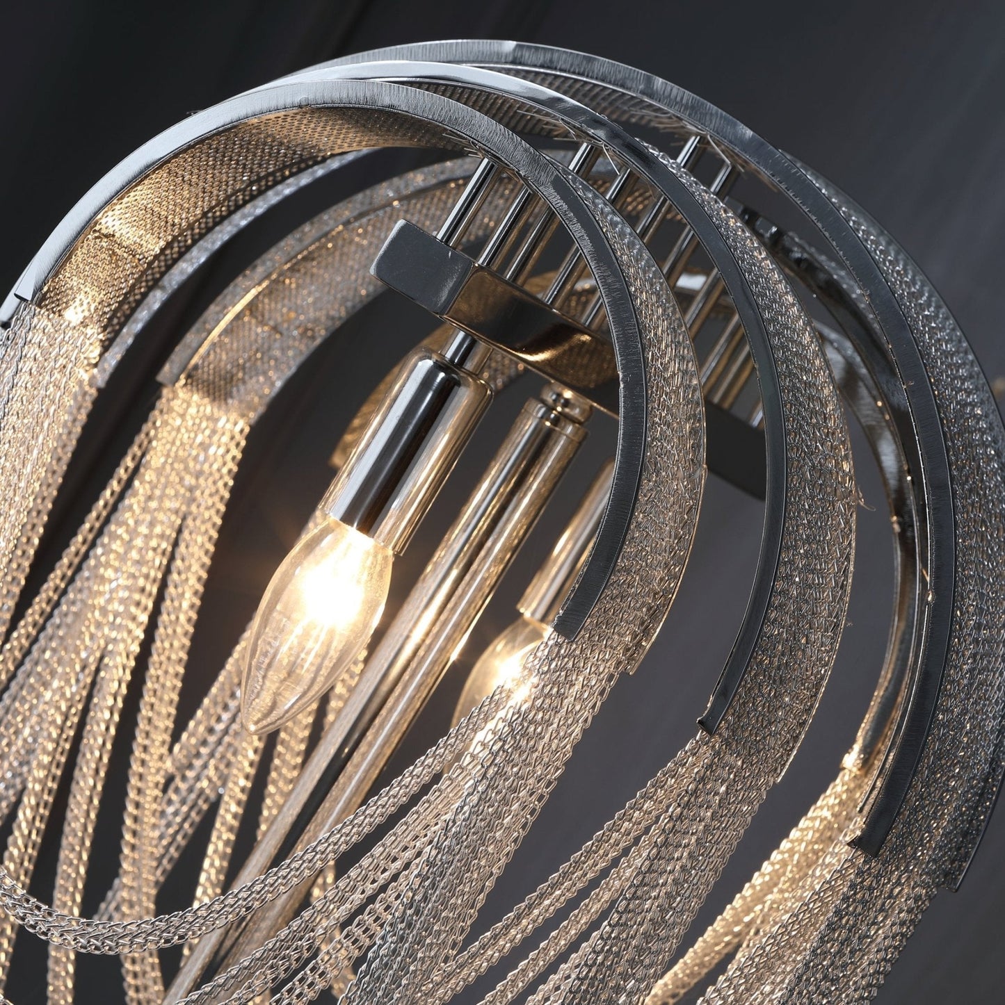 Chains Tassel Table Lamp | Metal, Stainless Steel | Gold, Chrome