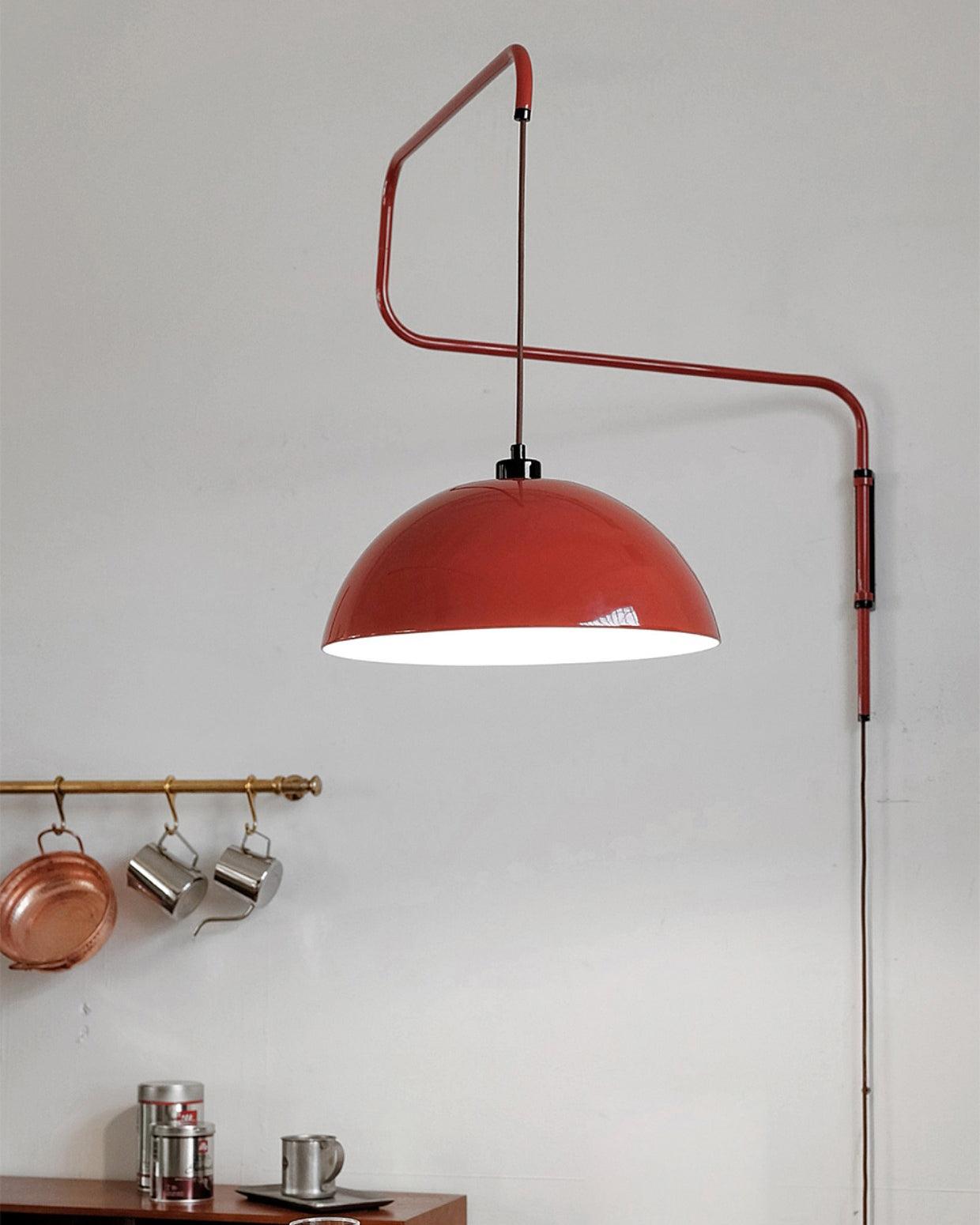 Wall Lamp | Adjustable Metal Shade | Red, White, Black