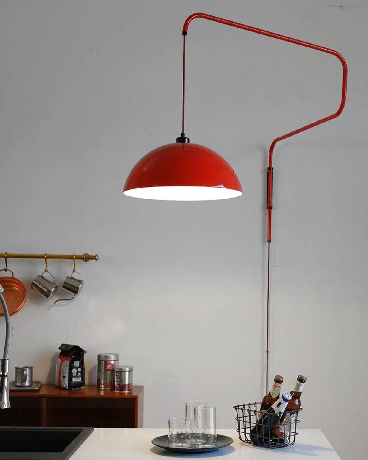 Wall Lamp | Adjustable Metal Shade | Red, White, Black