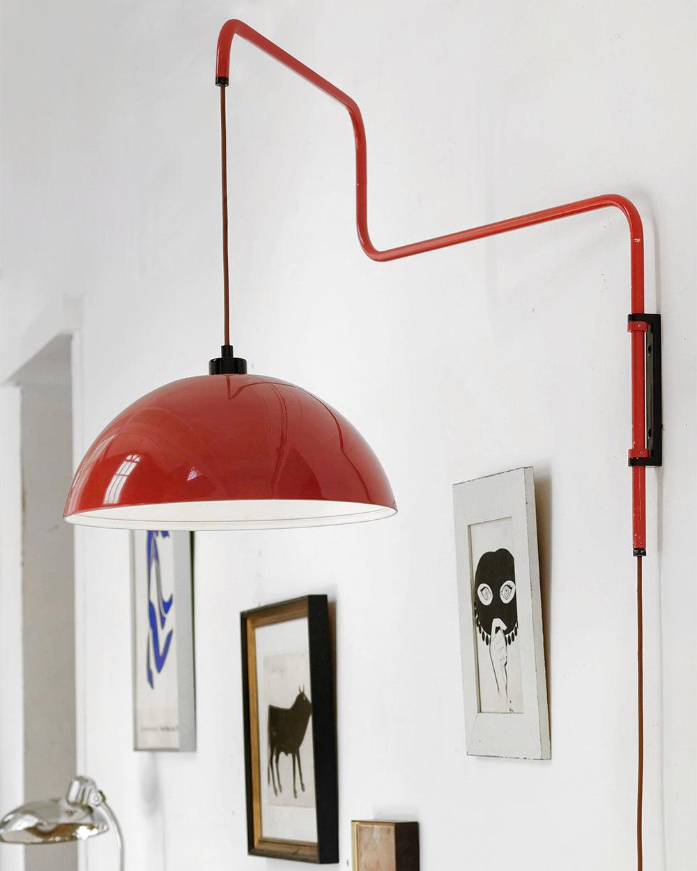 Wall Lamp | Adjustable Metal Shade | Red, White, Black