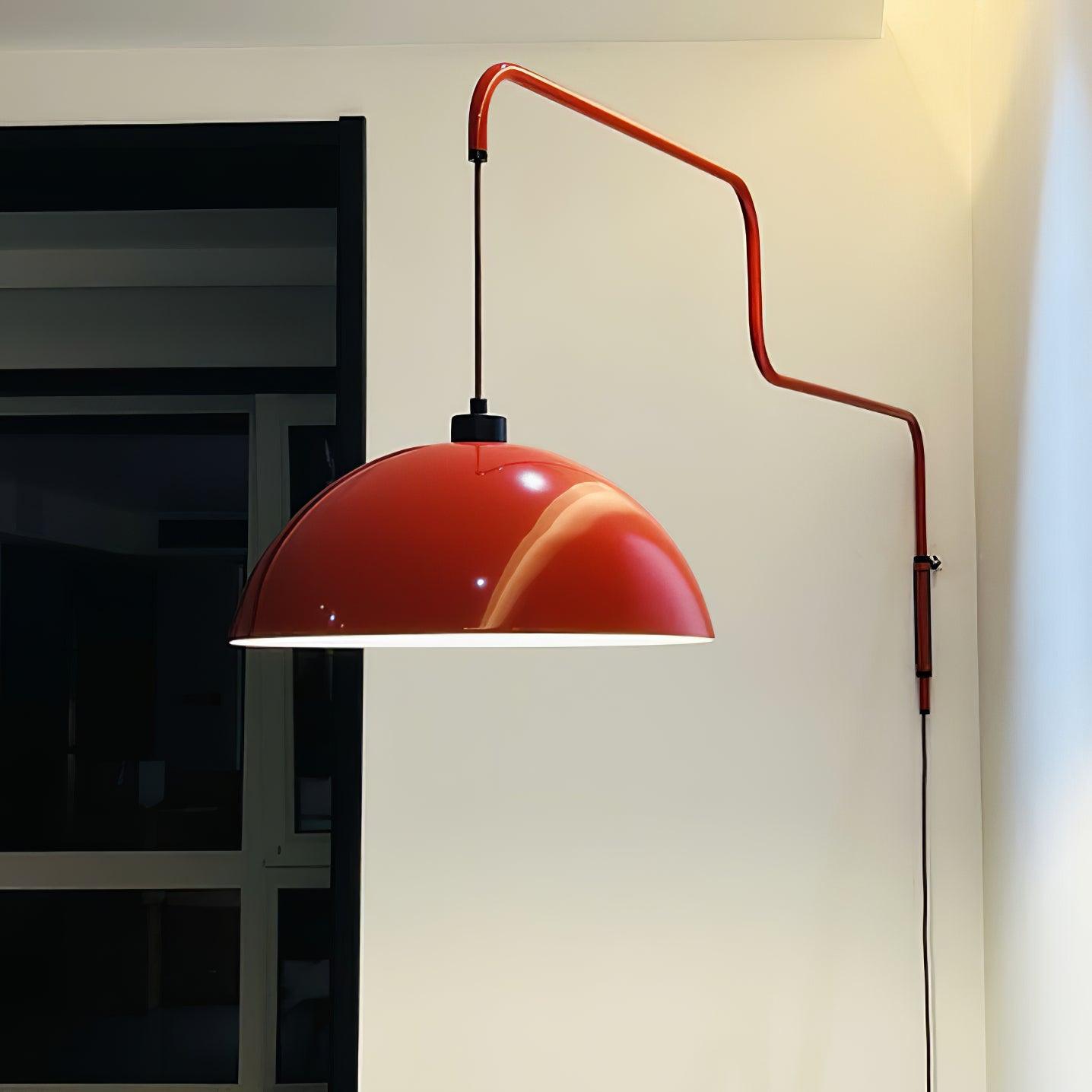 Wall Lamp | Adjustable Metal Shade | Red, White, Black