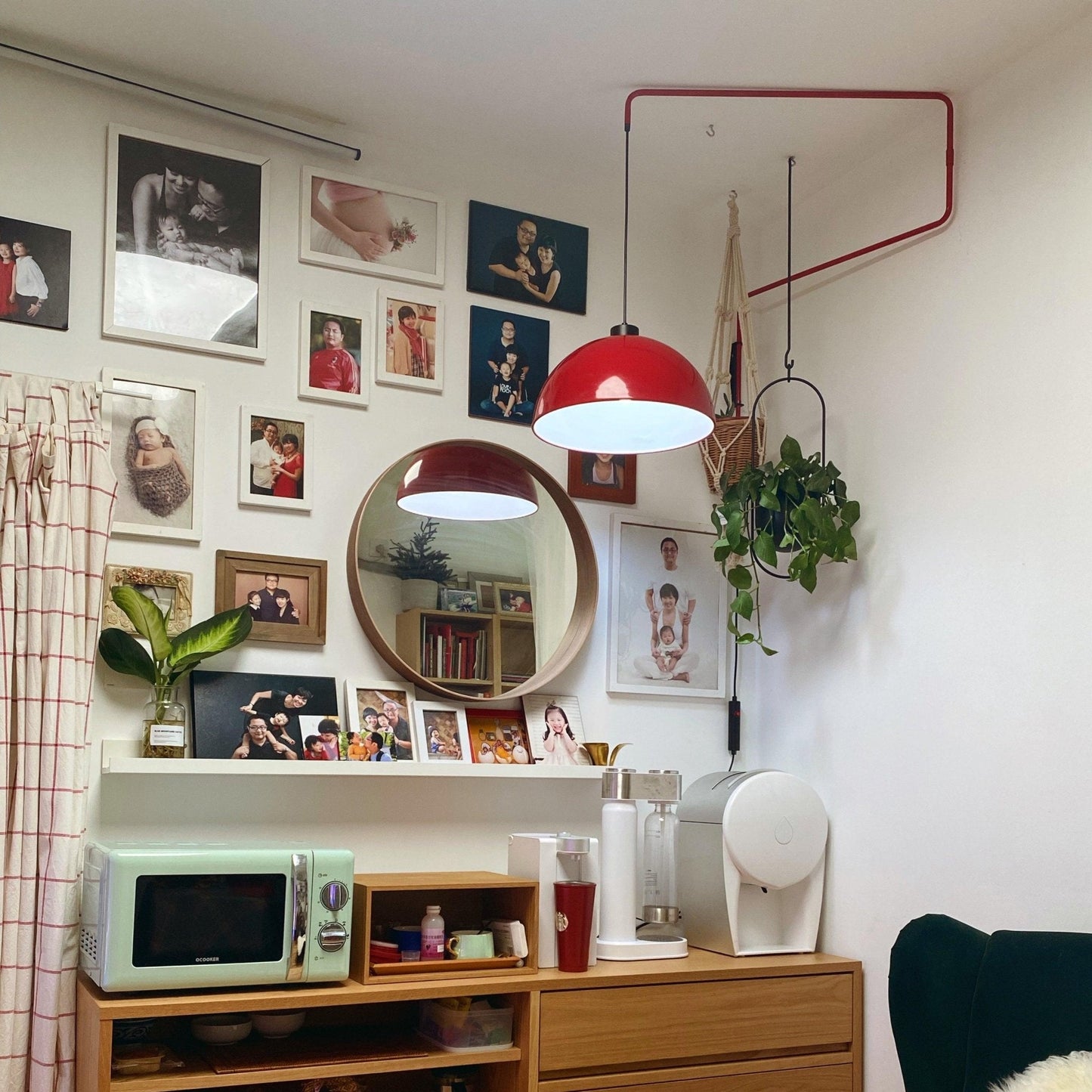 Wall Lamp | Adjustable Metal Shade | Red, White, Black