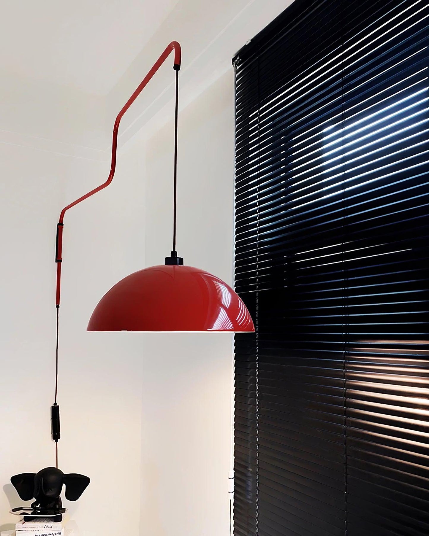 Wall Lamp | Adjustable Metal Shade | Red, White, Black