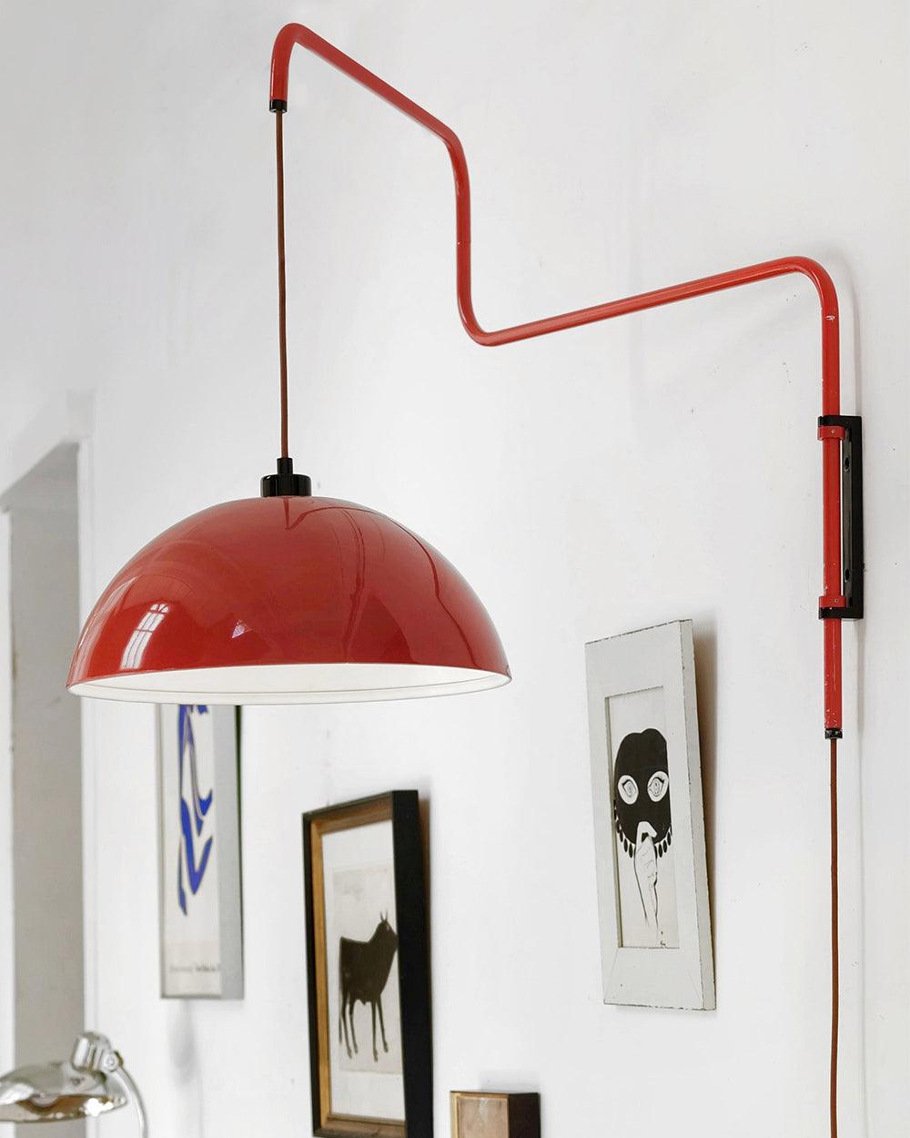 Wall Lamp | Adjustable Metal Shade | Red, White, Black