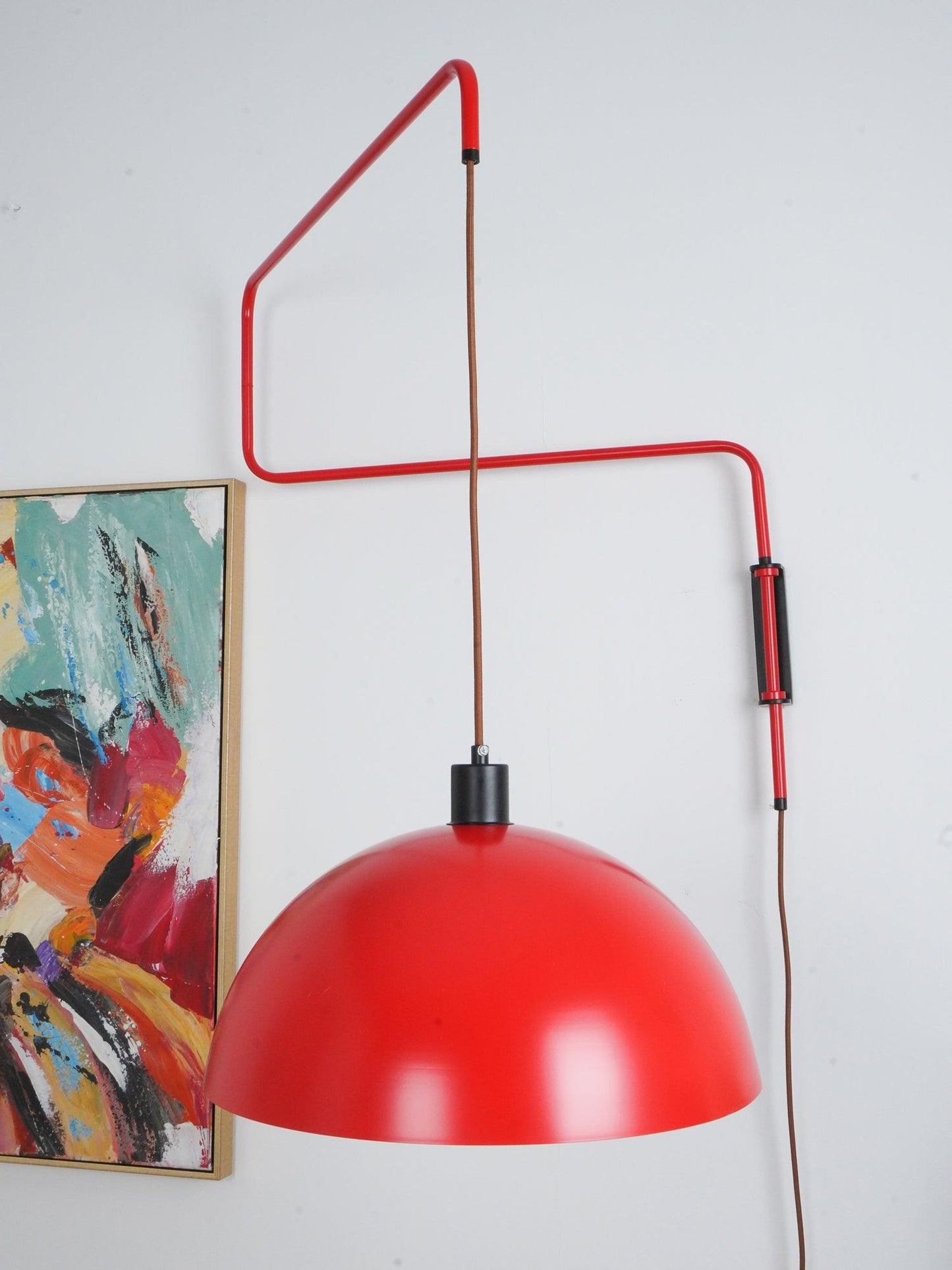 Wall Lamp | Adjustable Metal Shade | Red, White, Black