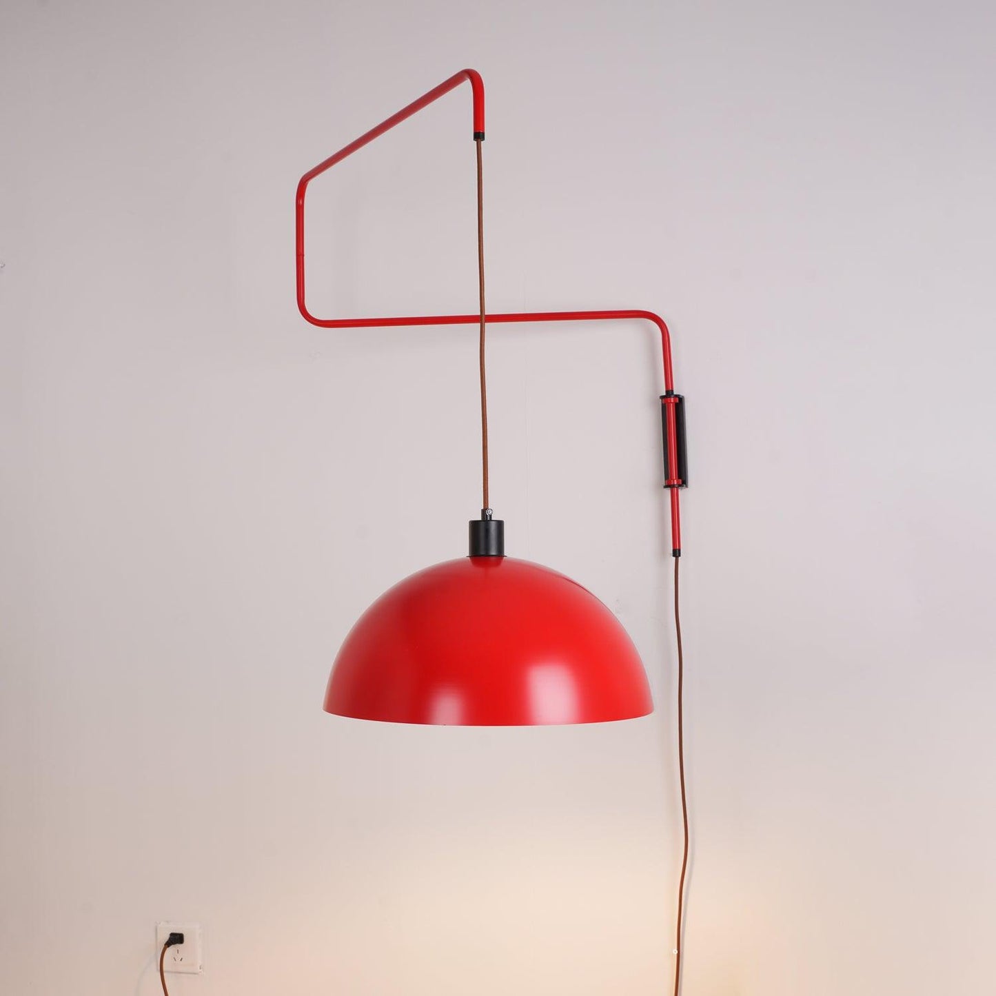 Wall Lamp | Adjustable Metal Shade | Red, White, Black