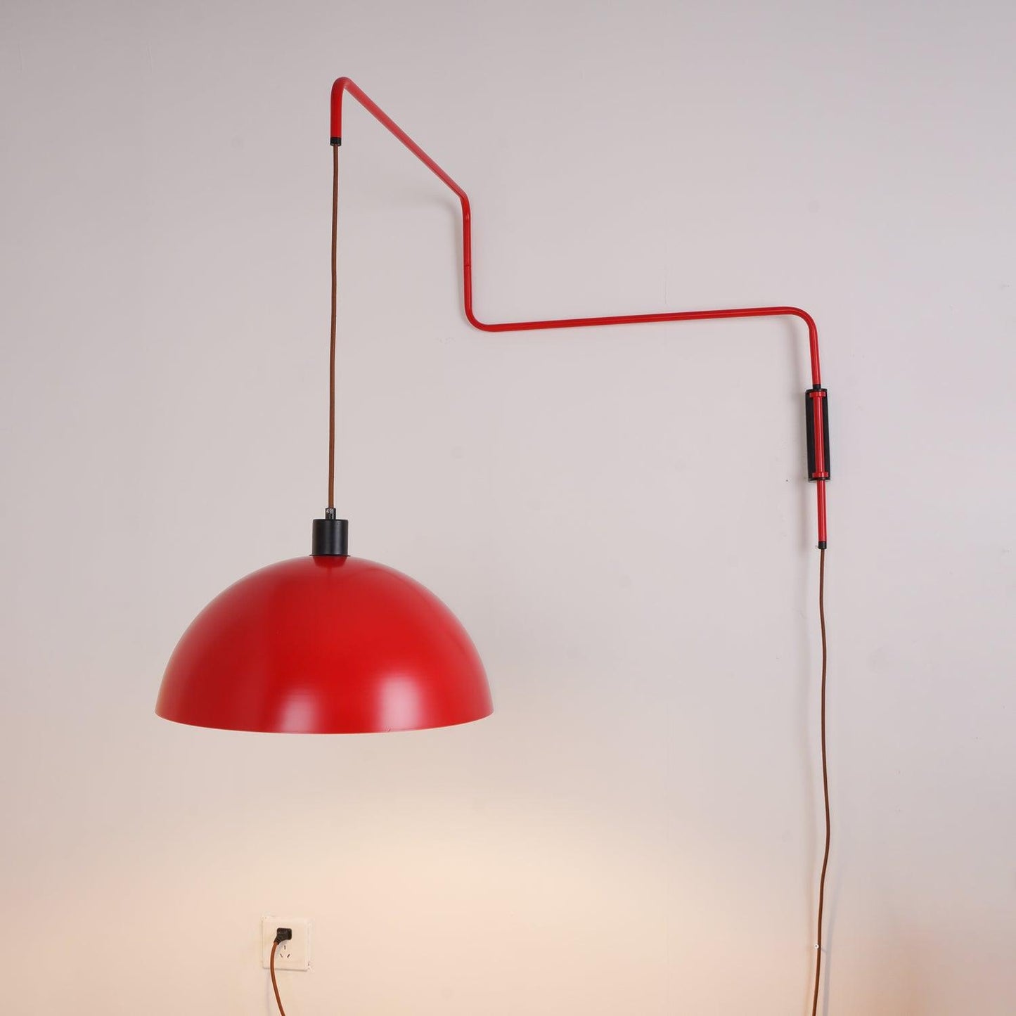 Wall Lamp | Adjustable Metal Shade | Red, White, Black