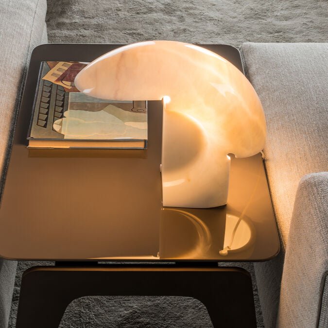 Elios Marble Table Lamp | Marble | White
