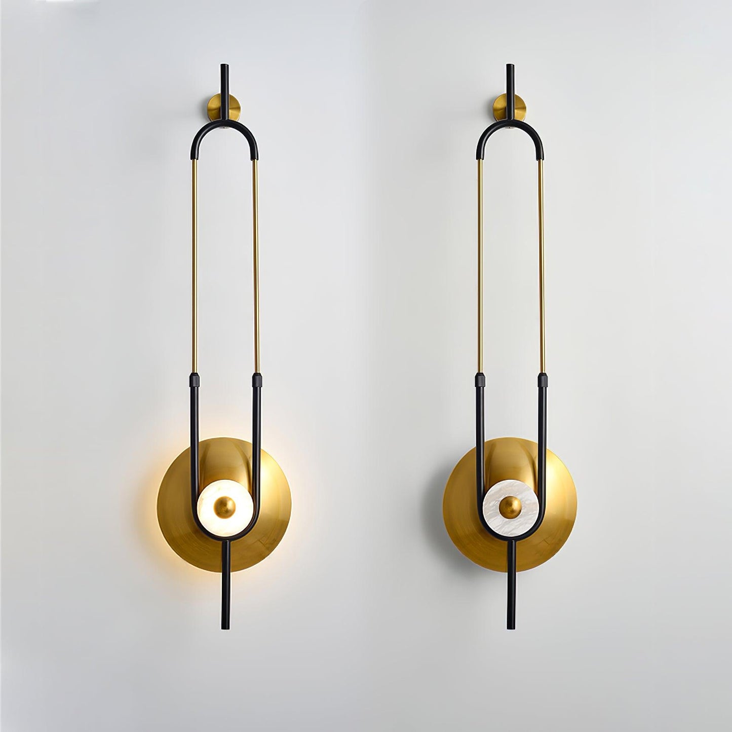 Ellipse Ring Wall Light | Marble | Gold or White